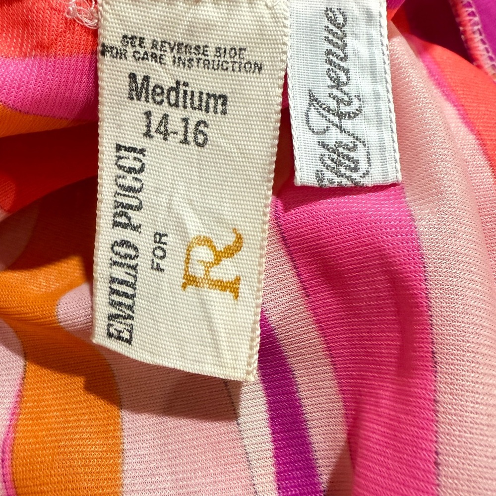 Emilio Pucci Pink and Orange Long Sleeve Dress - Picture 6 of 14